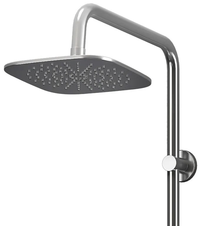 Kamalu - Colonna doccia con deviatore soffione 20x20 e doccetta modello G330