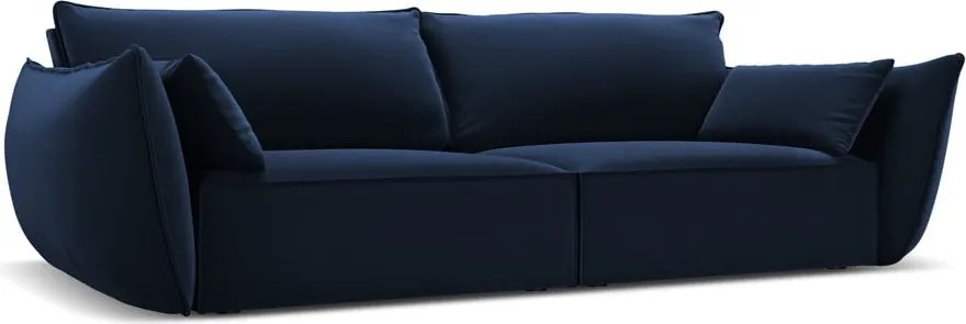 Divano blu scuro con rivestimento in velluto 208 cm Vanda – Mazzini Sofas