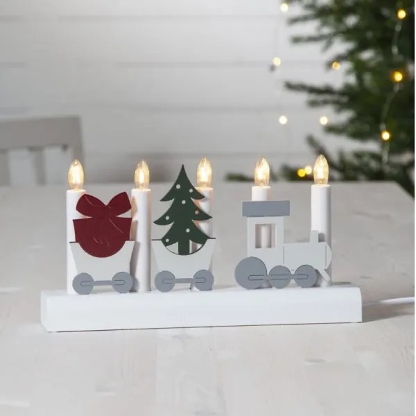 Eglo 410405 - Candeliere natalizio JULIA 5xE10/3W/230V