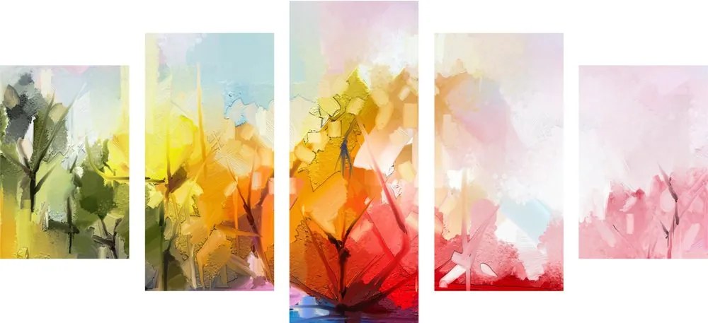 Quadri 5 pezzi – Natura astratta