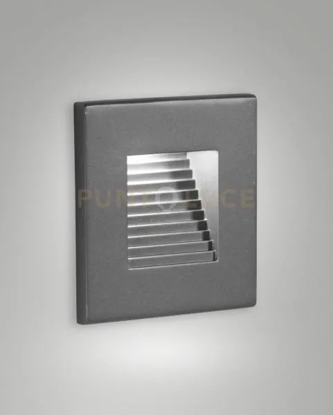 Sway segnapasso quadrato led 3w 3000k 215lm grigio scuro ip65