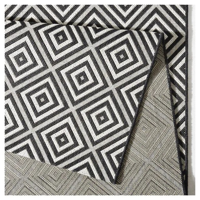 Tappeto da esterno bianco e nero , 80 x 200 cm Karo - NORTHRUGS