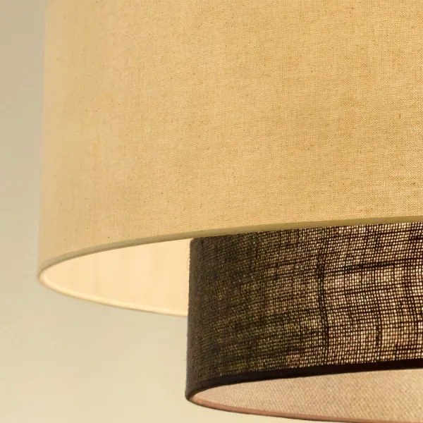 Brilagi - Lampadario LED a sospensione su cavo Stile BOHO 3x E27/15W/230V Ø 80 cm crema/marrone