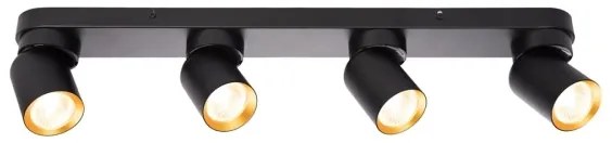 Faretto ANDY 4xGU10/8W/230V nero/oro