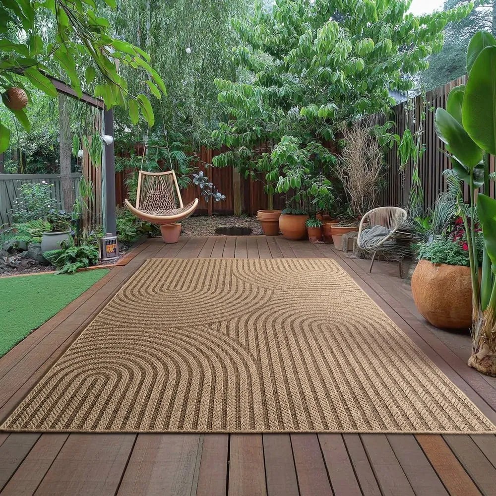 Tappeto da interno ed esterno marrone 140x200 cm Timber 1401 – Ayyildiz Carpets