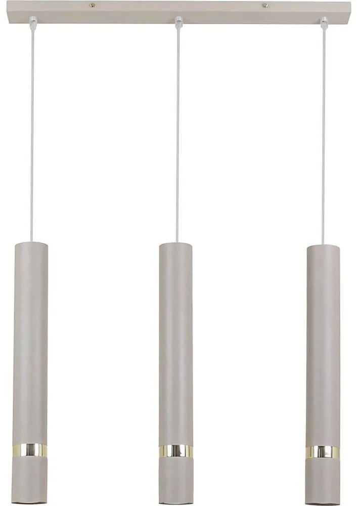 Brilagi - Lampadario a sospensione con filo POKER 3xGU10/25W/230V beige