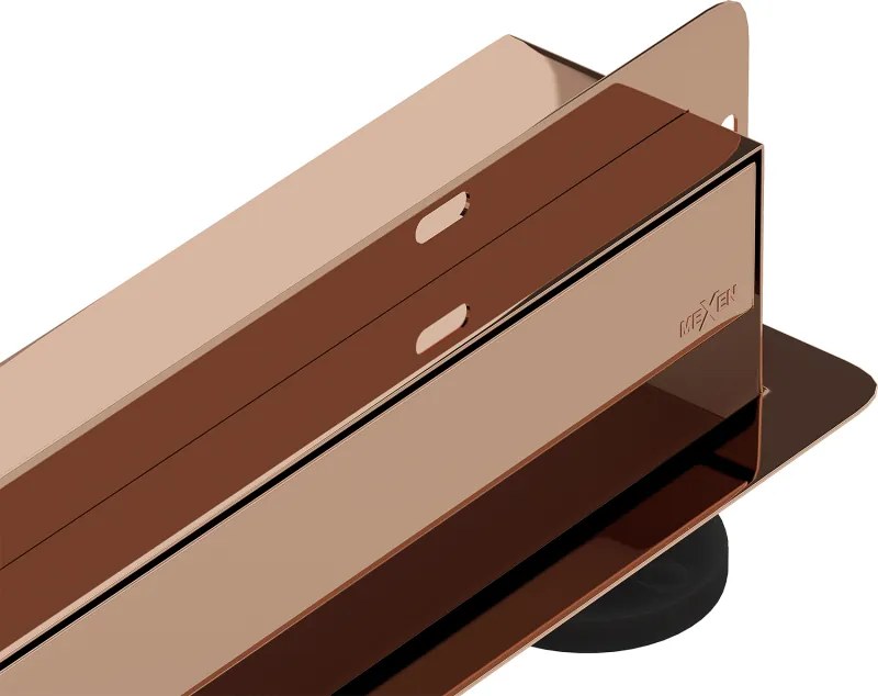 Mexen Flat Wall scarico lineare a parete 2 in 1 70 cm, oro rosa - 1630070