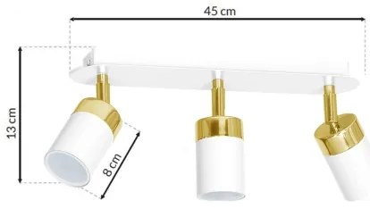 Faretto JOKER 3xGU10/25W/230V bianco/oro