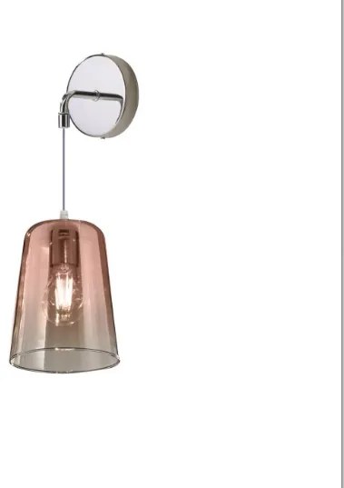 Applique cromo regolabile 1 luce rame 1164cr-a-ra