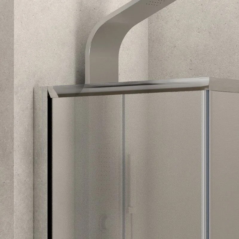 Kamalu - cabina doccia 80x80 altezza 170cm vetro opaco k410