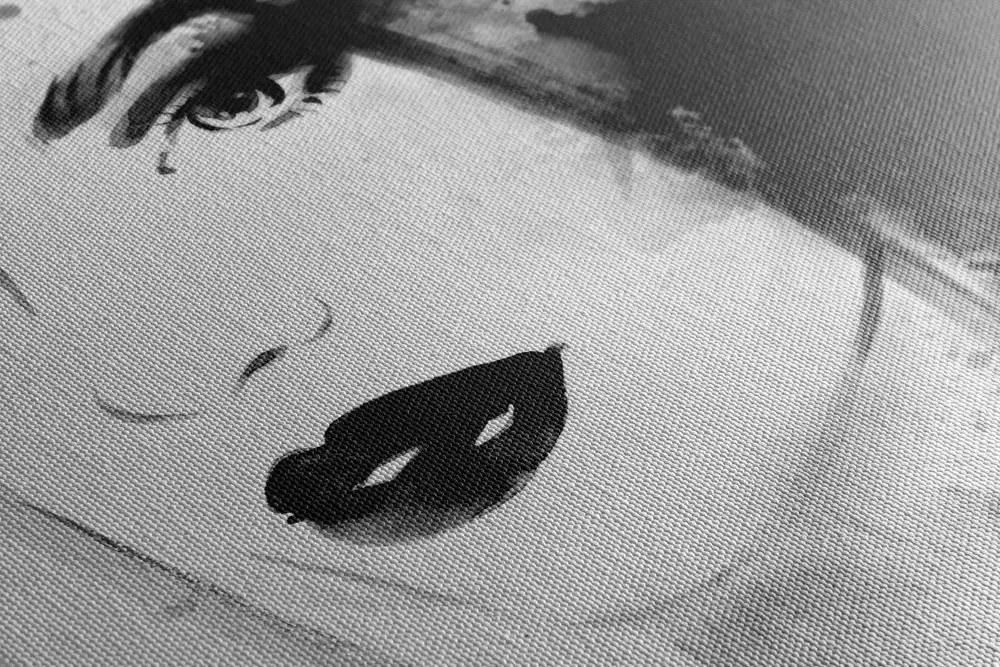 Quadro su tela – Ritratto femminile di moda in bianco e nero