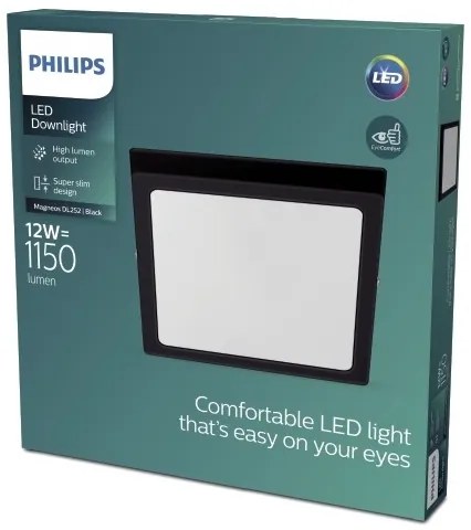 Philips -  Plafoniera LED MAGNEOS LED/12W/230V 2700K nera