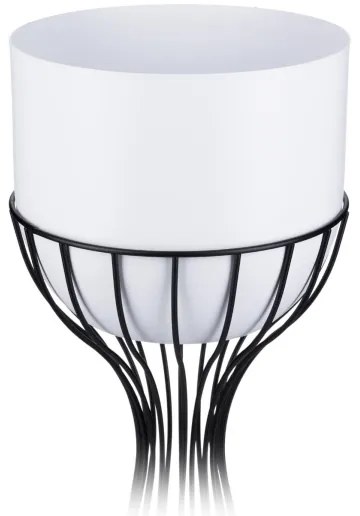 Vaso da fiori in metallo LOFT 68x20 cm nero/bianco