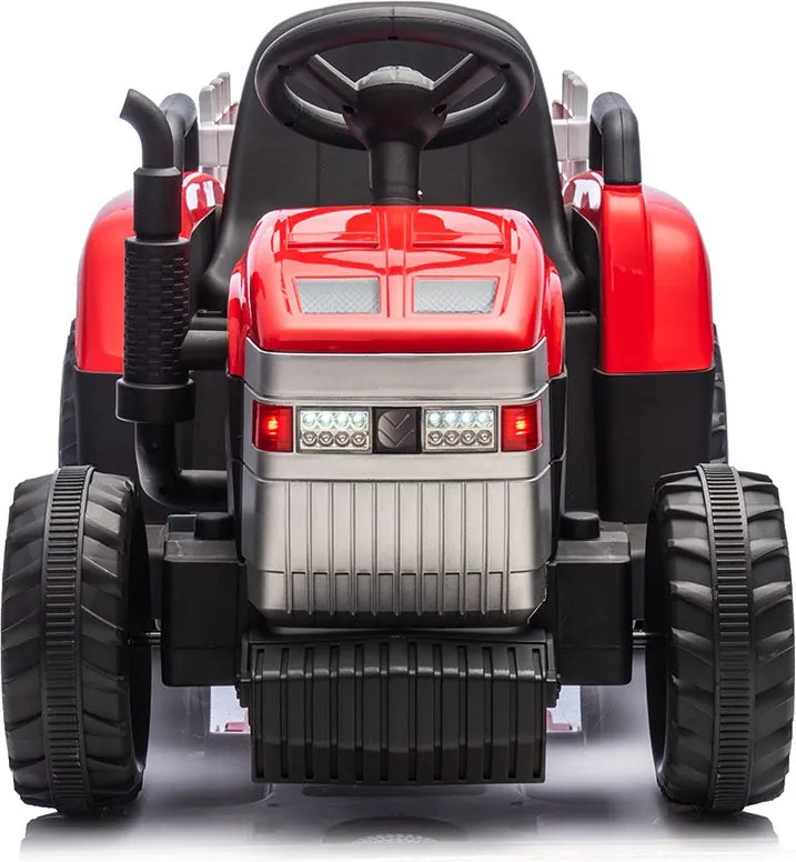 Trattore Elettrico per Bambini 12V con Rimorchio Rosso...