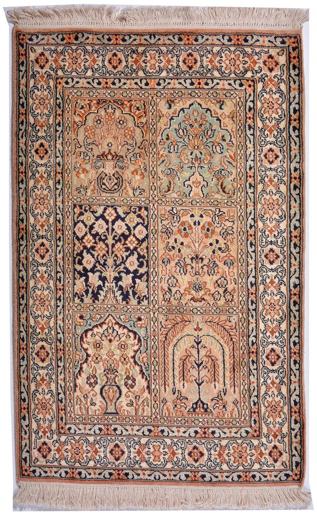 Kashmir Tappeto orientale 70x100 Beige (Indian) Annodato A Mano