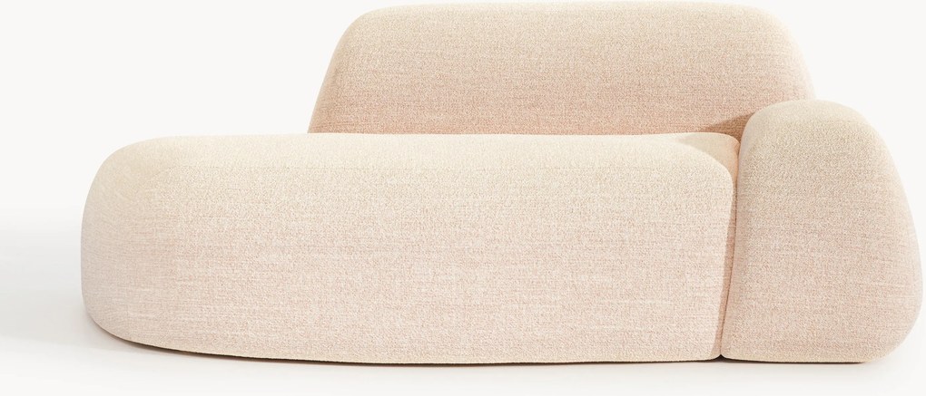 Divano 2 posti in bouclé con chaise longue Wolke