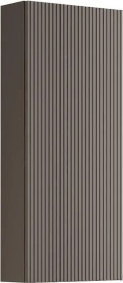 Pensile bagno Opera cannettato opaco carbone, 1 anta reversibile P17 x L30 x H80 cm