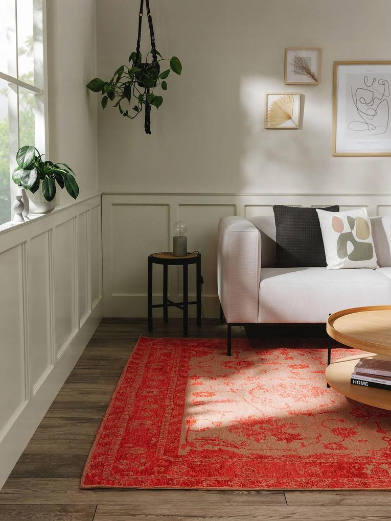 benuta Nest Tappeto a tessitura piatta Frencie Rosso 80x165 cm - Tappeto design moderno soggiorno