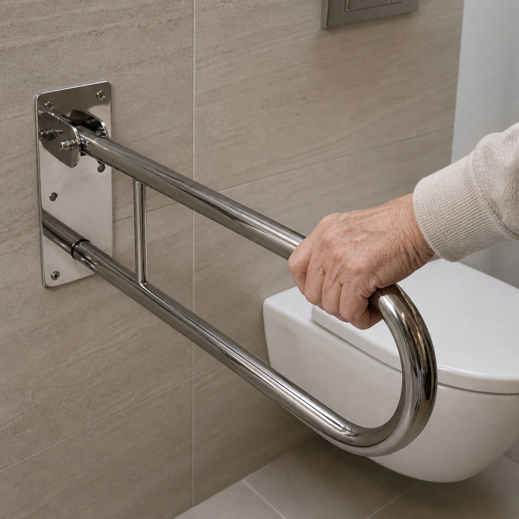 Maniglione da bagno ribaltabile Chrome