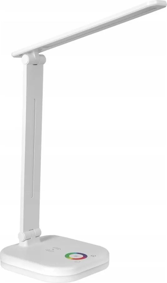 Lampada da tavolo LED RGBW dimmerabile con ricarica wireless LED/7W/5V USB bianca
