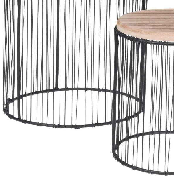 SET 3x Portafiori diametro 19/23/28 cm nero/beige