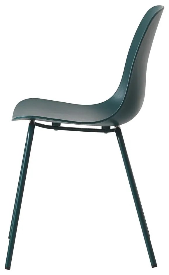 Sedia da pranzo in plastica turchese Whitby - Unique Furniture