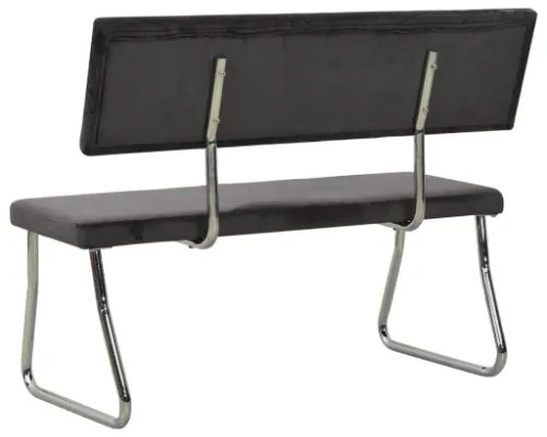 Panca 110 cm in Velluto Grigio Scuro