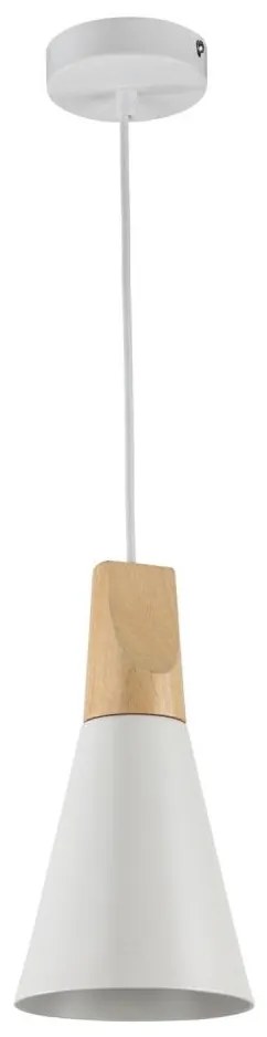 Maytoni P359-PL-140-W-Lampadario a sospensione con filo BICONES 1xE27/60W/230V diametro 14cm bianco/beige