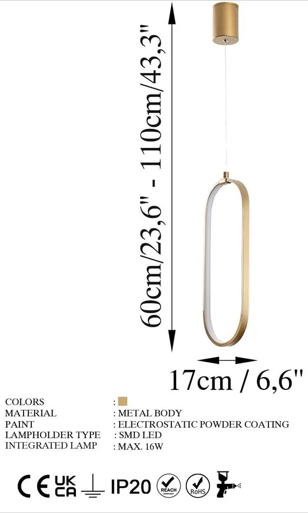 Lampadario LED dorato Can – Opviq lights