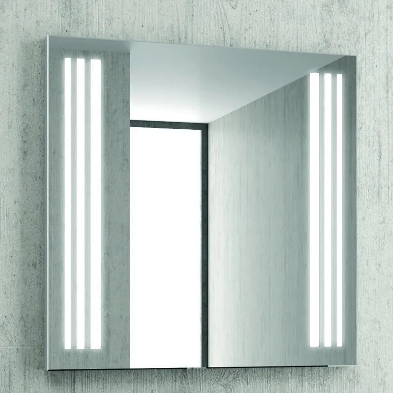 Composizione bagno sospesa 100cm mobile specchio e colonna - KAMALU