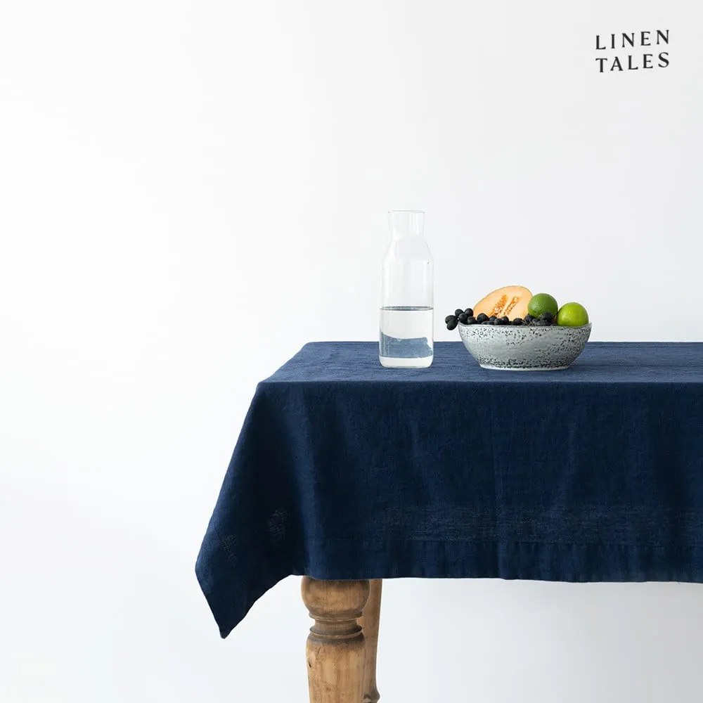 Tovaglia di lino 140x300 cm Navy - Linen Tales