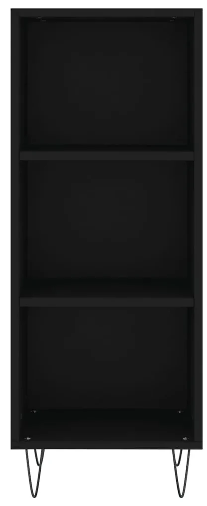 Credenza nera 34,5x32,5x90 cm in legno multistrato