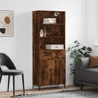 Credenza Rovere Fumo 69,5x34x180 cm in Legno Multistrato 3200518