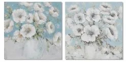 Quadro DKD Home Decor 100 x 2,8 x 100 cm Vaso Shabby Chic (2 Unità)