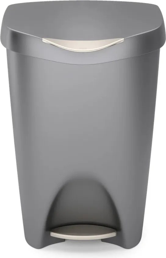 Bidone in plastica grigio 50 l Brim - Umbra