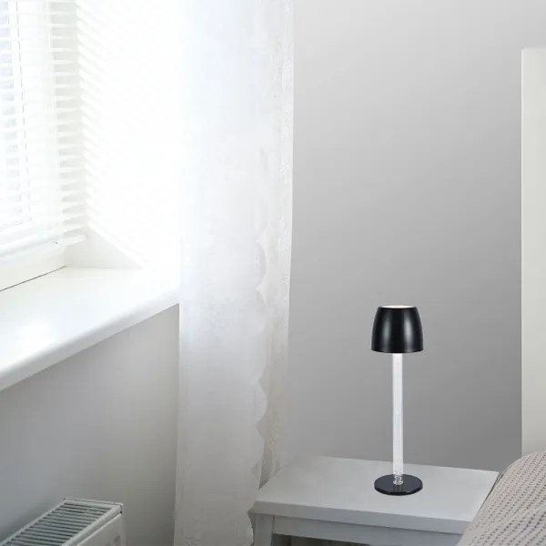 LED Lampada da tavolo ricaricabile dimmerabile LED/3W/5V 3000K nero