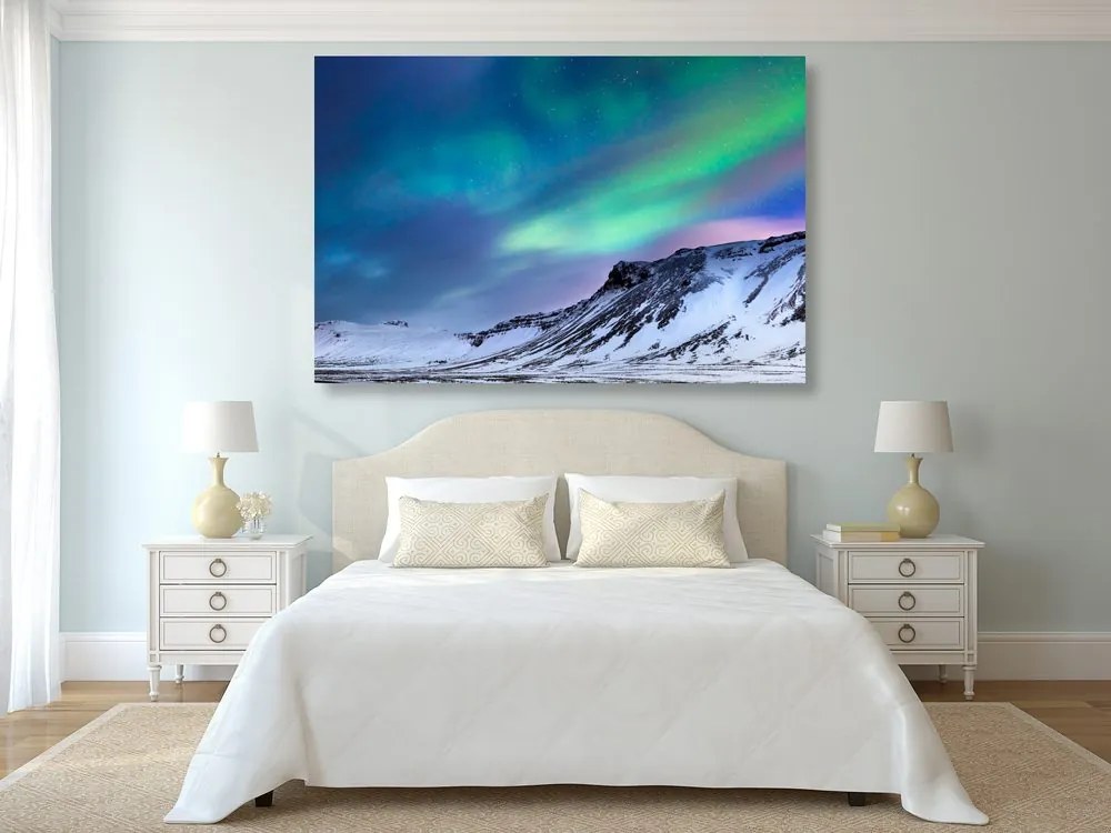 Quadro su tela – Aurora boreale norvegese