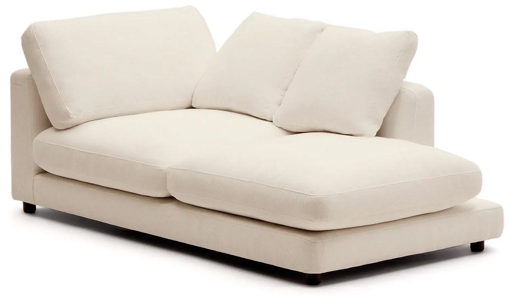 Kave Home - Chaise longue Gala destra beige 193 x 105 cm