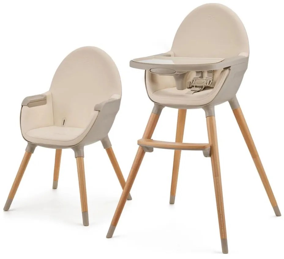 KINDERKRAFT - Sedia da pranzo per bambini 2v1 FINI2 faggio/beige