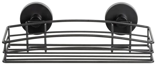 WENKO 24732100 - Mensola VACUUM-LOC rotonda nera 26 x 14 cm