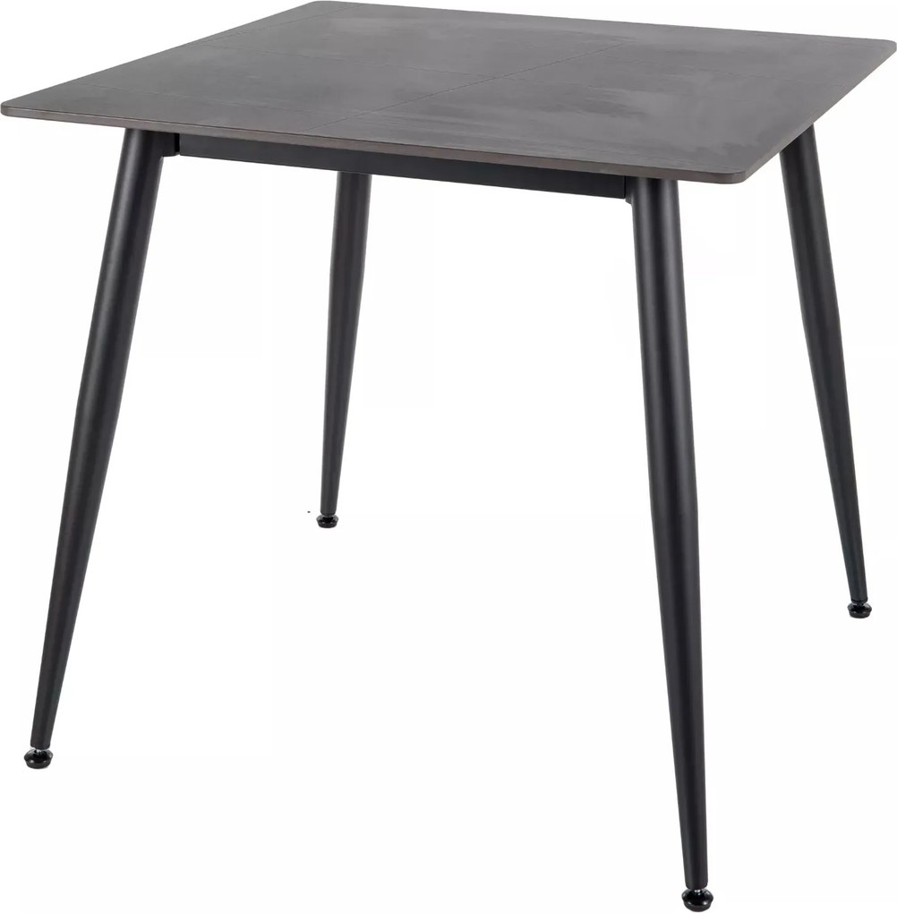 Tavolo Rion 80 in ceramica nera opaca e metallo nero – 80x80x76 cm