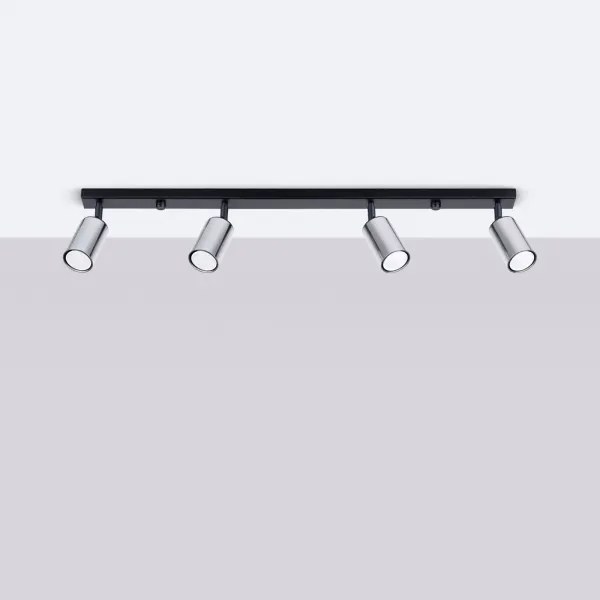 Sollux SL.1371 - Faretto WINX 4xGU10/10W/230V nero/cromo