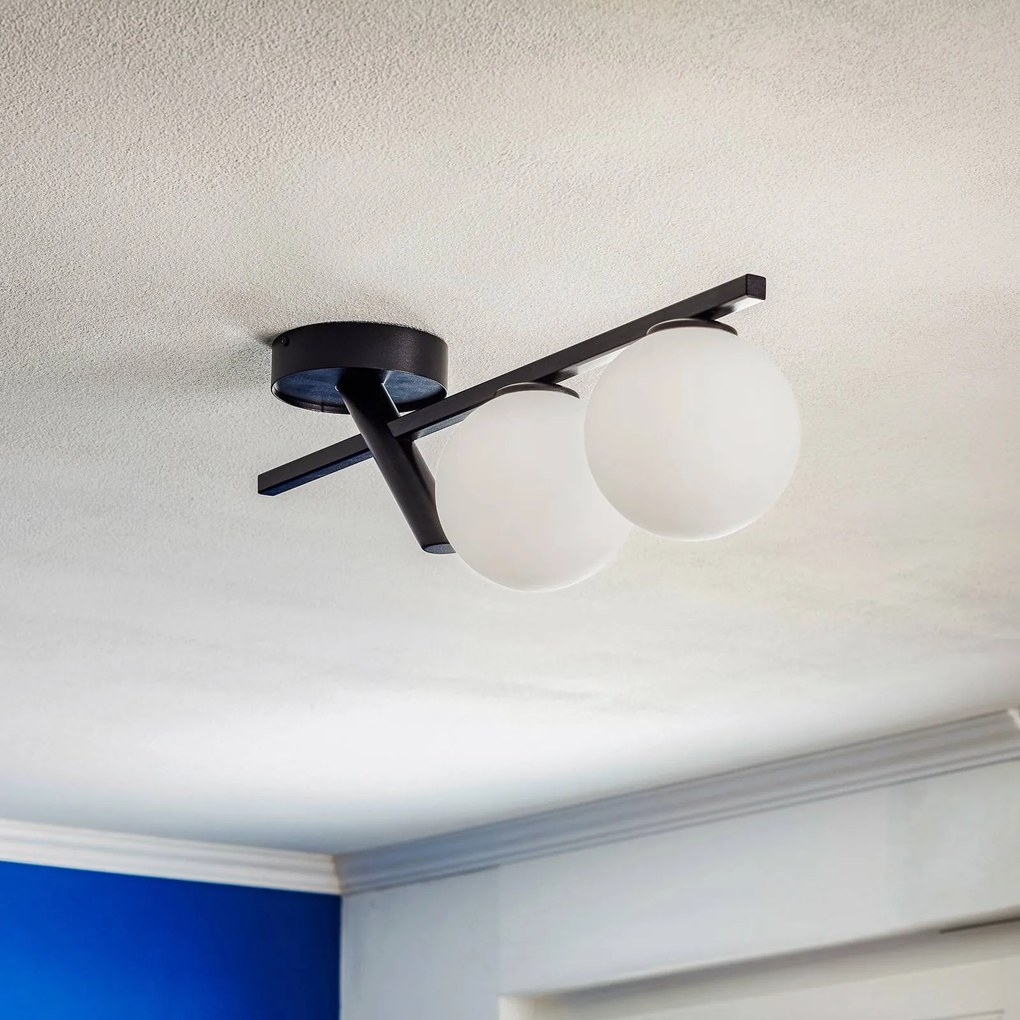 Plafoniera soffitto Baleo SIGMA, dimmerabile, Nero, Soggiorno / Sala da pranzo, Metallo, Moderno, Plafoniera