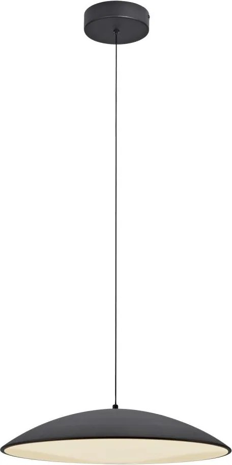 Schöner Wohnen 14607-18-LED dimmerabile lampadario a sospensione su cavo LENTE LED/23W/230V pr.50cm nero