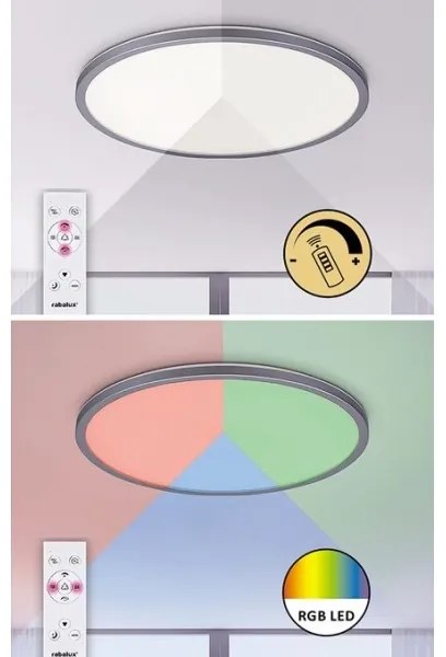 Rabalux 2290 - Plafoniera dimmerabile LED RGB RASMUS LED/22W/230V + telecomando