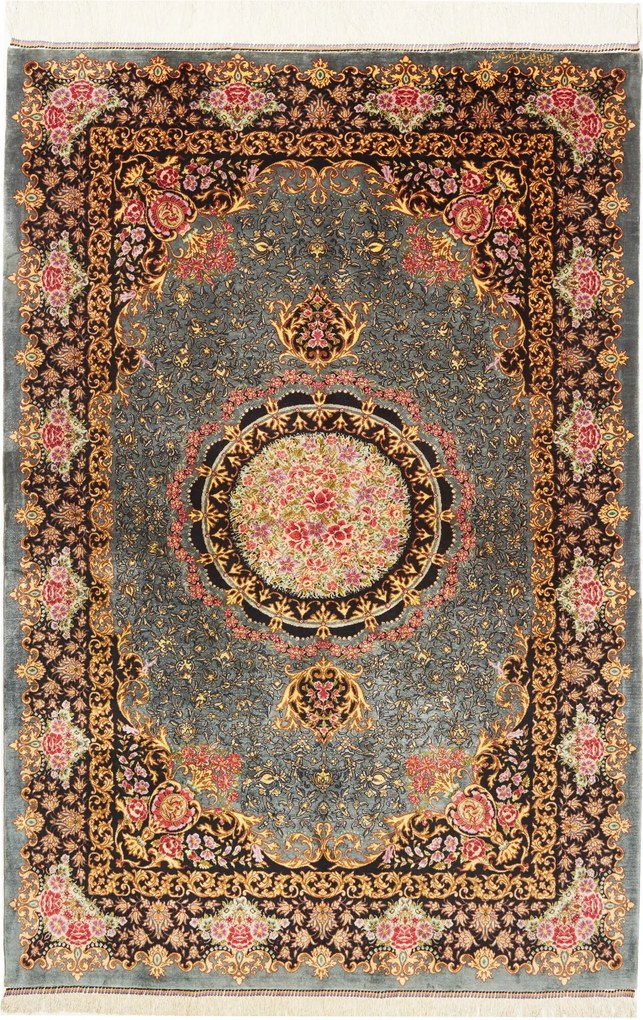 Ghom Tappeto 150x100 (Iran) Annodato A Mano