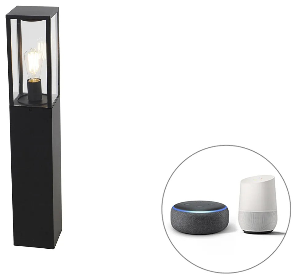 Lampada da terra per esterni intelligente nera 80 cm con WiFi ST64 - Charlois