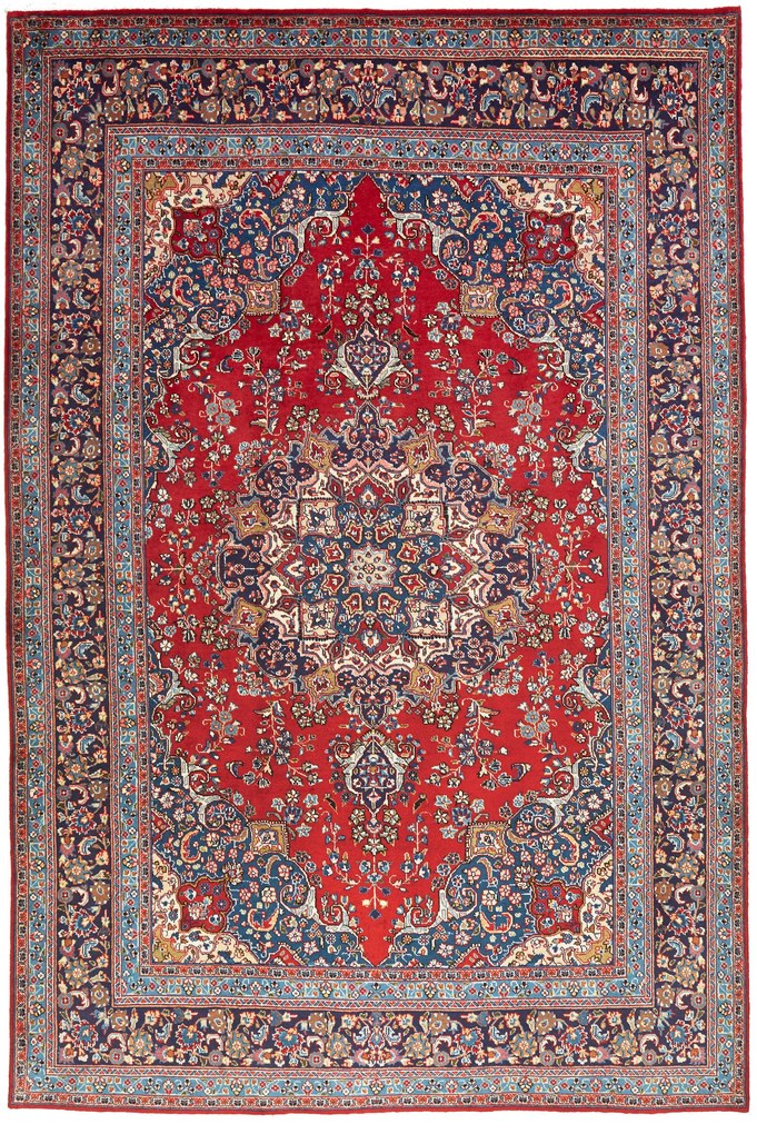 Mashad Tappeto persiano 200x300 Rosso (Iran) Annodato A Mano