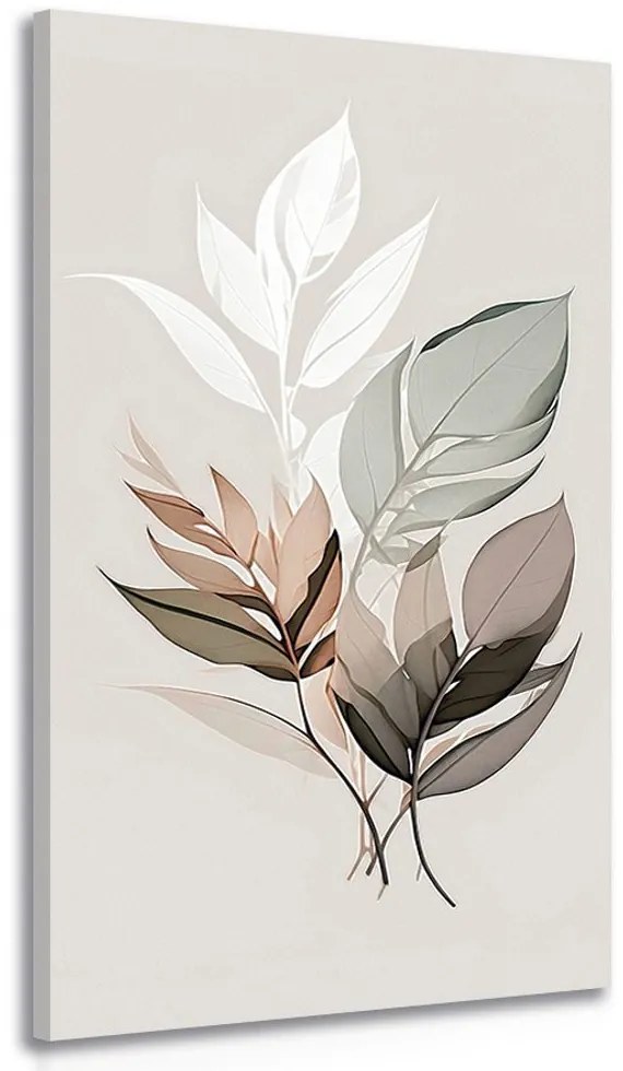 Stampa su tela – Foglie con un tocco di minimalismo