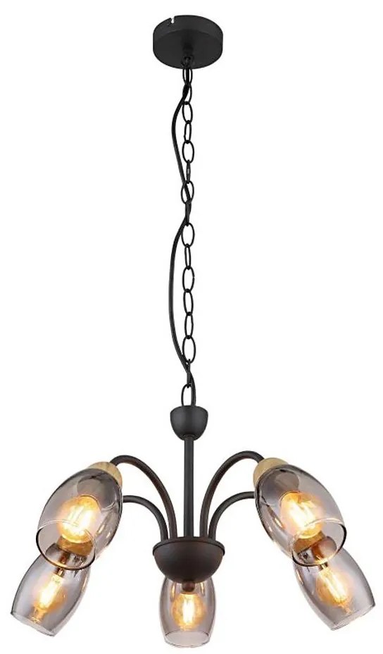 Globo 60297-5H - Lampadario a sospensione con catena GERLY 5xE14/25W/230V